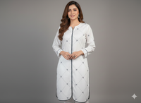 Sophisticated White Kurta with Beautiful Patterns By Rangdey