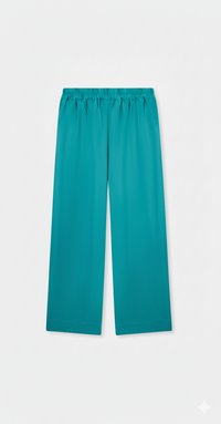 🌊 Deep Teal Wide-Leg Trousers 🌊 By Rangdey