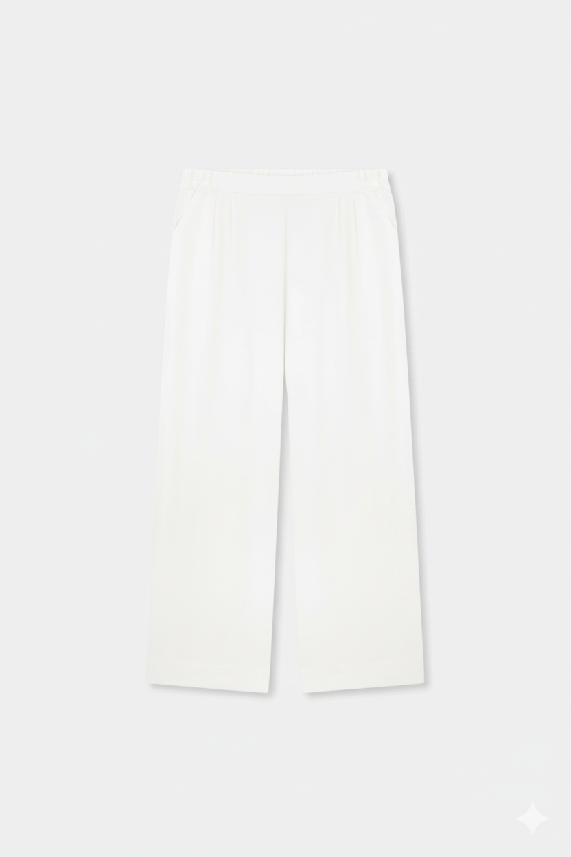 ☁️ Cloud White Tailored Wide-Leg Trousers ☁️ By Rangdey