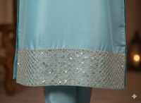 Serene Sky Blue Silk Ensemble 🩵✨By Rangdey