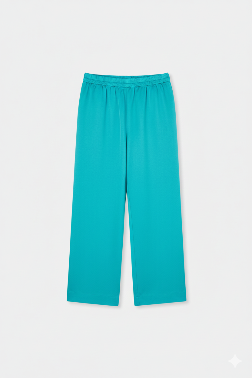 🌊 Vibrant Turquoise Wide-Leg Trousers 🌊 By Rangdey