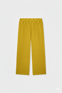 🌟 Mustard Yellow Wide-Leg Trousers 🌟By Rangdey