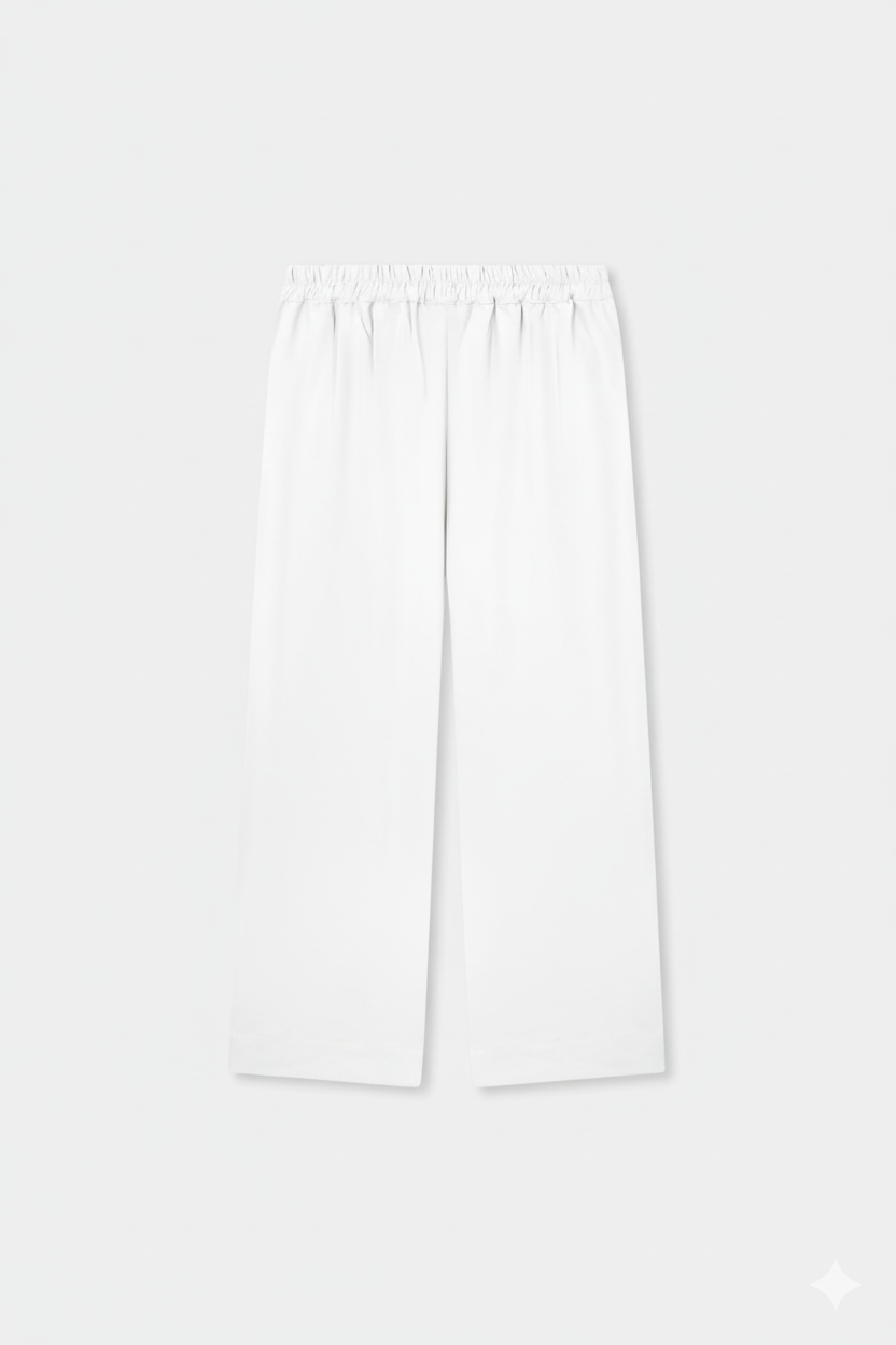 ☁️ Cloud White Tailored Wide-Leg Trousers ☁️ By Rangdey