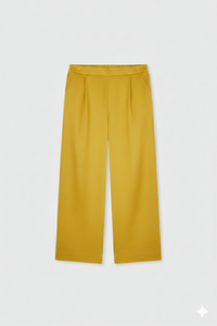 🌟 Mustard Yellow Wide-Leg Trousers 🌟By Rangdey