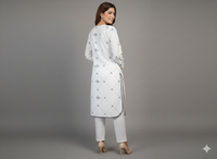 Sophisticated White Kurta with Beautiful Patterns By Rangdey