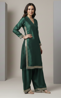 Emerald Evening Rooftop Tunic Set 🌃✨By Rangdey